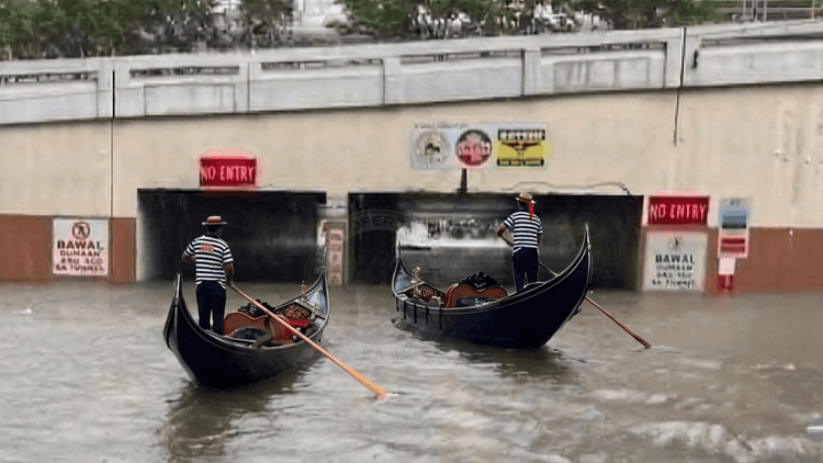 Underpass sa Makati, Binaha; naging mistulang Venice Grand Canal