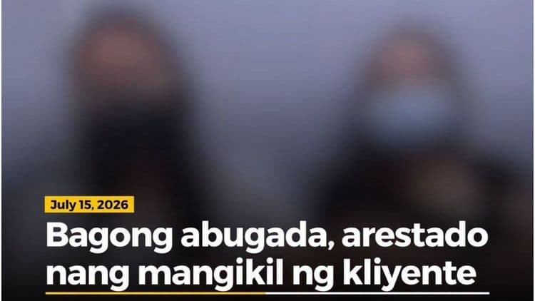 Bagong abugada, arestado nang mangikil ng kliyente