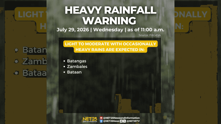 Yellow warning level, nakataas sa ilang bayan ng Quezon at Rizal dahil sa LPA; mga pag-ulan, nararanasan sa iba pang lalawigan