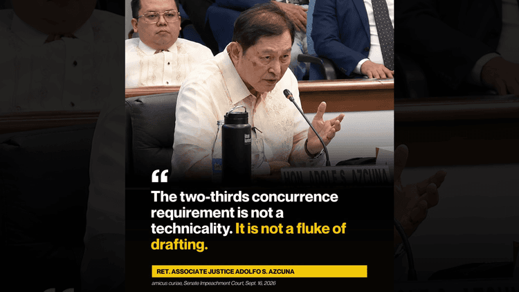 Adolfo Azcuna: Two-thirds vote requirement sa impeachment, hindi simpleng teknikalidad