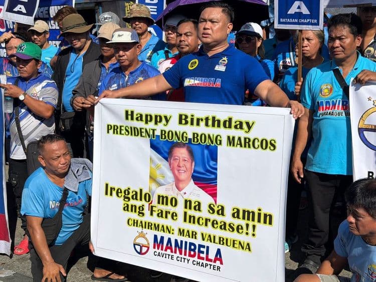 MANIBELA, nagprotesta sa kaarawan ni PBBM para sa fare increase at oil price rollback