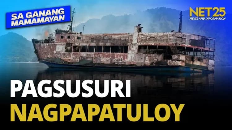 Pagsusuri sa nasunog na MV June Aster, nagpapatuloy
