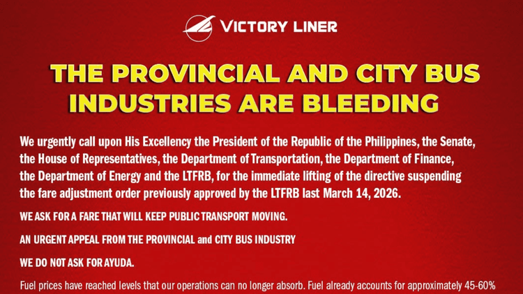 Mga bus operator, nanawagan na alisin ang suspensyon sa fare increase sa gitna ng oil hike