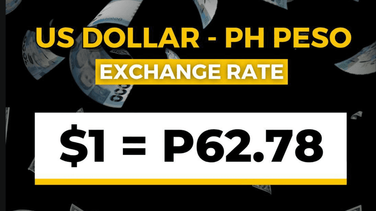 Philippine peso, sumadsad sa ₱62.78 kontra dolyar ngayong Lunes