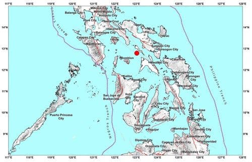 Claveria, Masbate, niyanig ng magnitude 5.4 na lindol