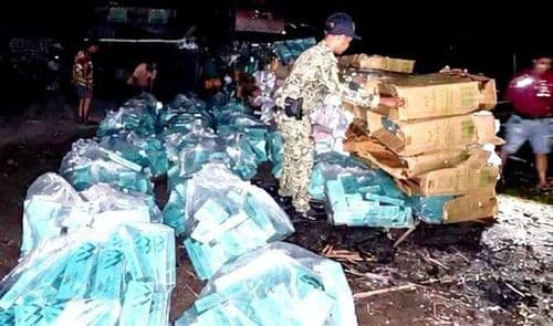 P4.62 milyong halaga ng smuggled na sigarilyo, nasabat sa manhunt operation sa Lebak, Sultan Kudarat